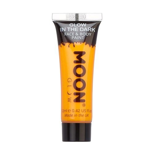 Face & Body paint GLOW IN THE DARK oranje