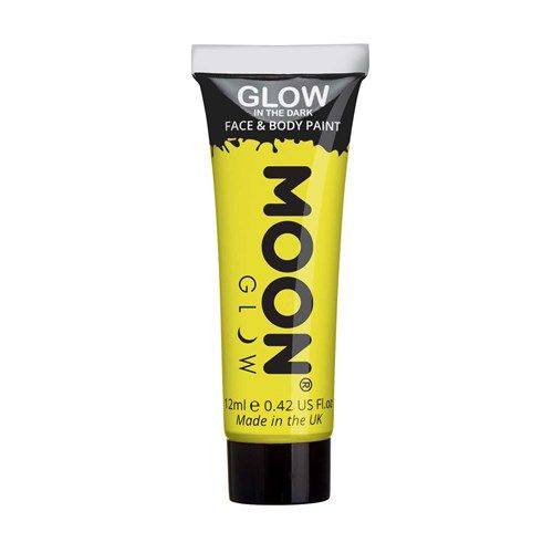Face & Body paint GLOW IN THE DARK geel