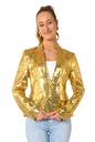 Glitterjas dames goud