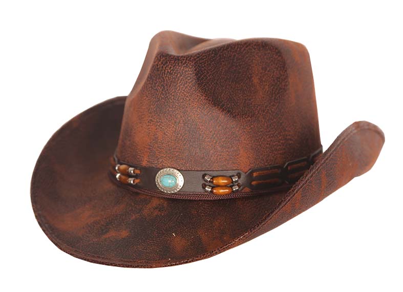 Cowboy hoed leather look