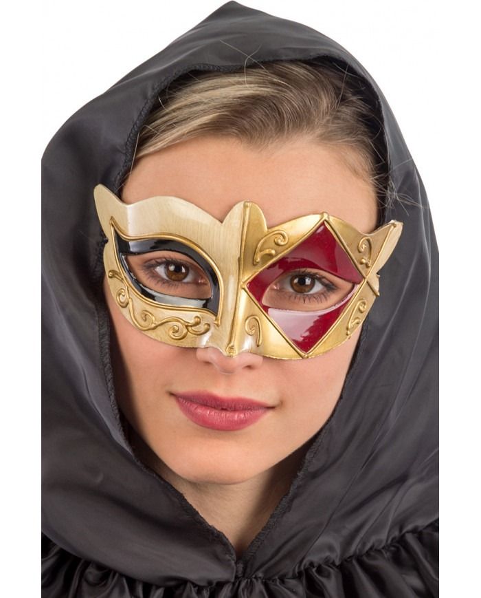 Venetiaans masker rood & zwart