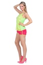 Top pailletten spaghettibandjes fluo groen