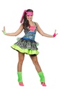 Jaren 80 Neon Jurk