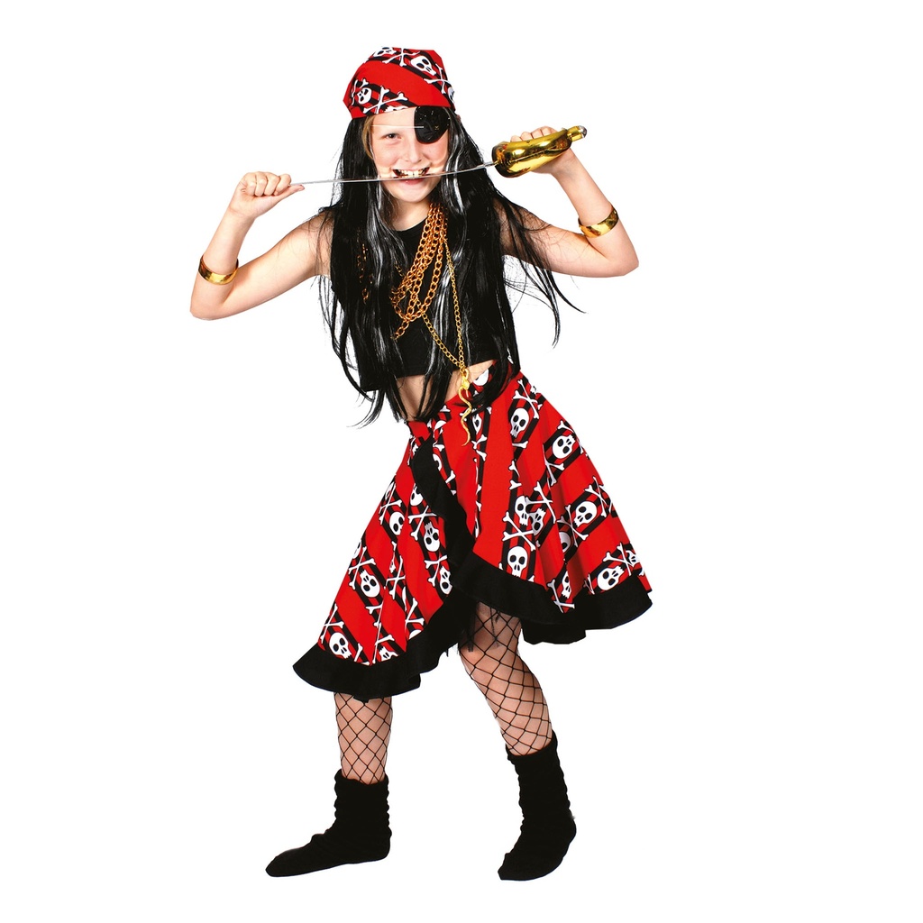 Piratenrok kinderen rood