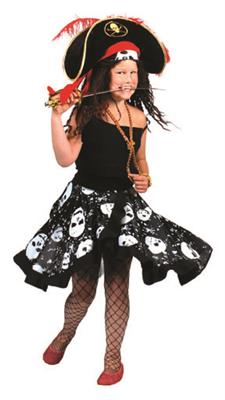 Piratenrok kinderen zwart