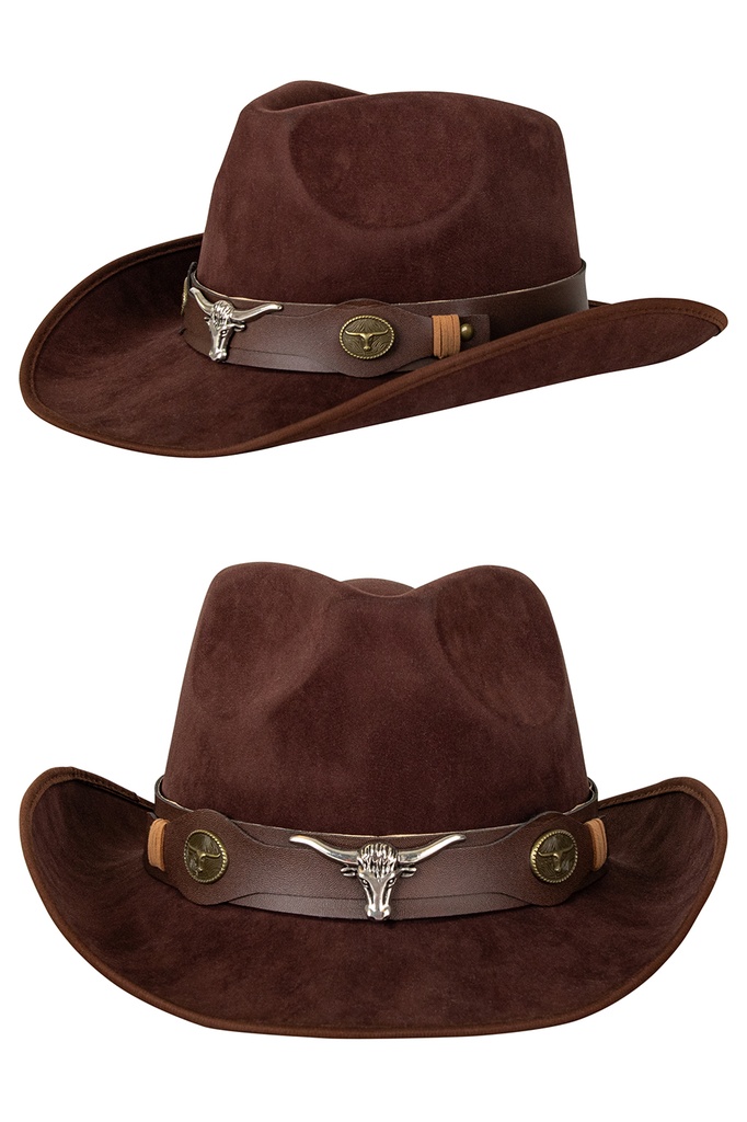 Cowboyhoed Wyatt donker bruin