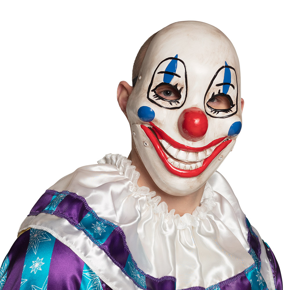 Halloweenmasker clown met beweegbare kaak
