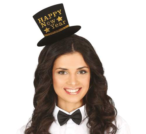 Happy New Year diadeem goud