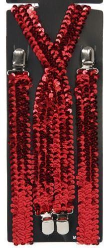 Bretellen paillet rood