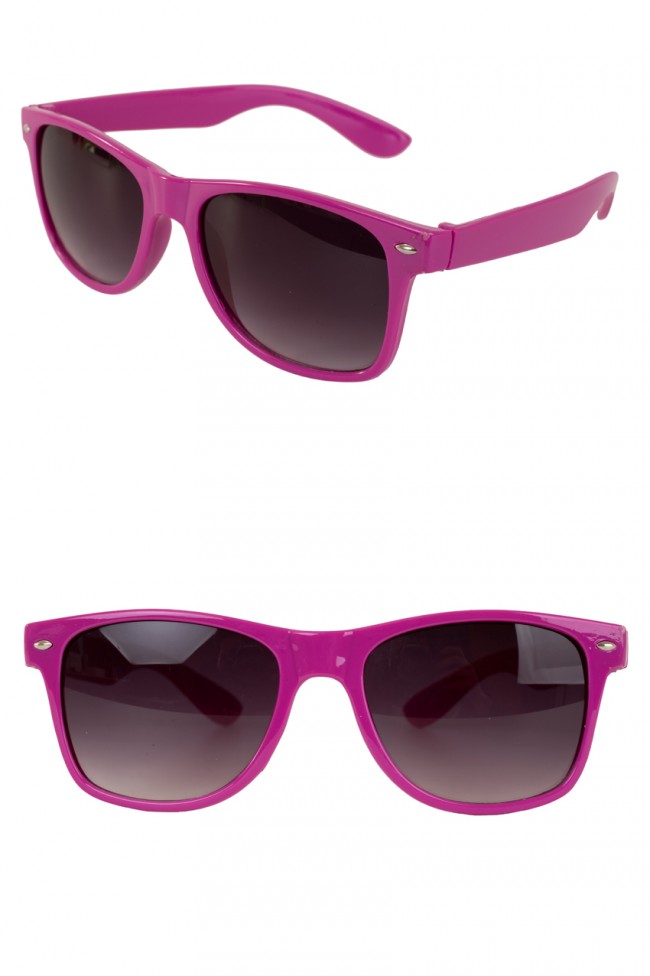 Bril Blues Brothers roze donker glas