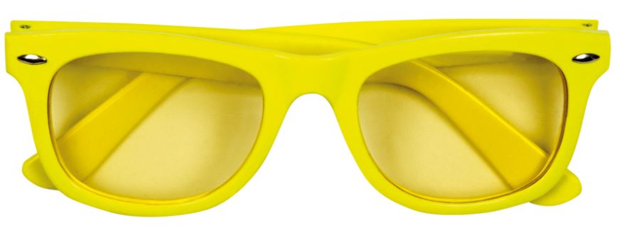 Bril Blues Brothers geel gekleurd glas