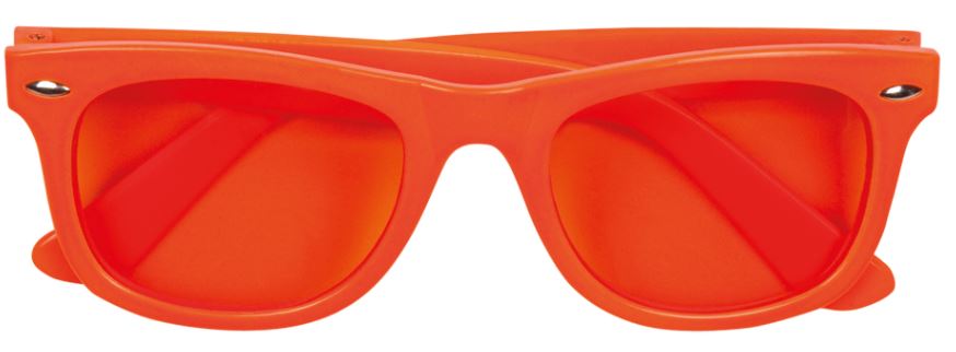 Bril Blues Brothers oranje gekleurd glas