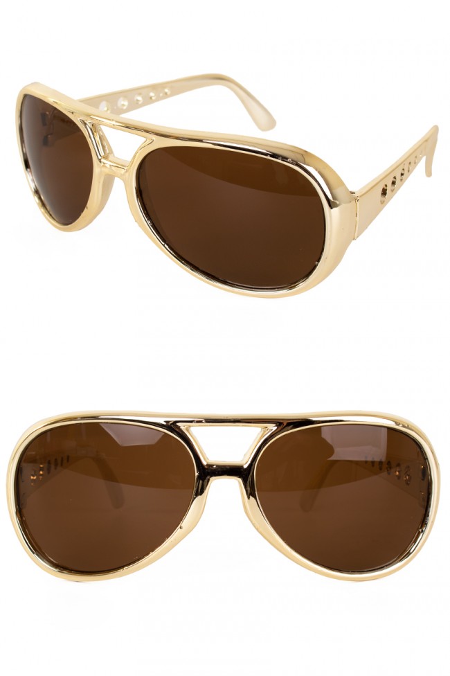 Elvis bril goud