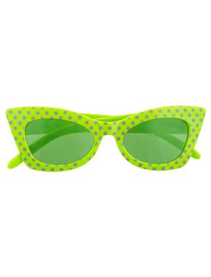 Rock en roll bril fluo groen
