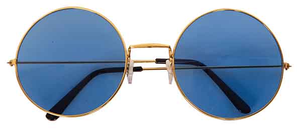 Hippie bril rond giant blauw