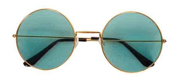 Hippie bril rond giant groen