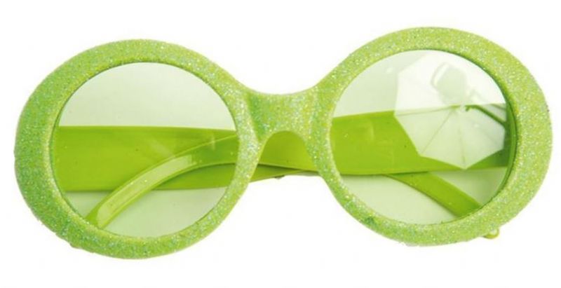 Bril Jackie glitter groen