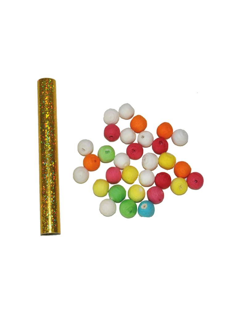 Blaaspijp met wattenbolletjes