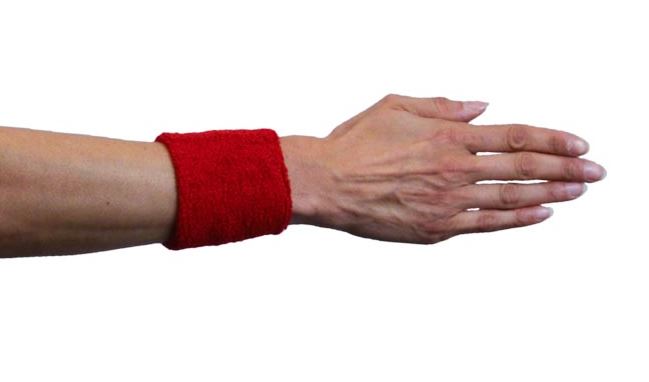Pols zweetbanden rood