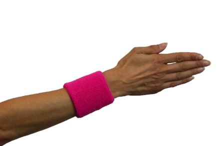 Pols zweetbanden fluo roze