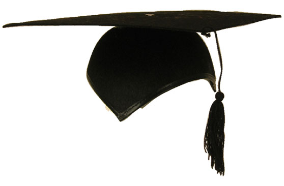 Afstudeerhoed zwart