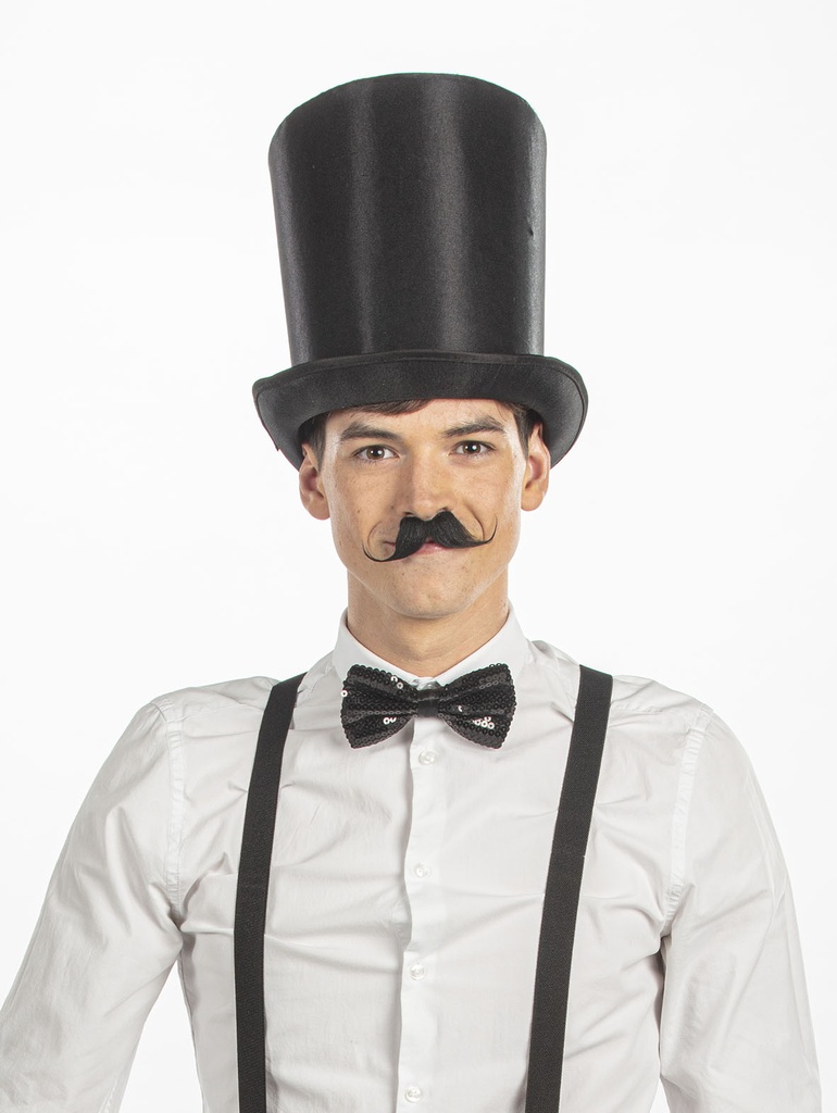 Hoge hoed extra hoog zwart