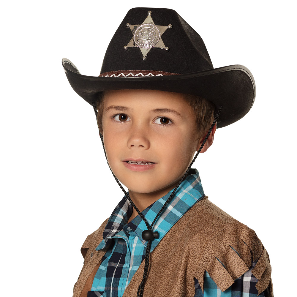 Cowboyhoed kind zwart