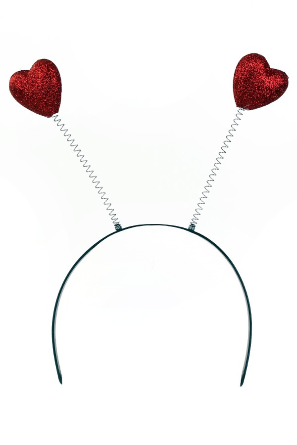 Diadeem hartjes glitter