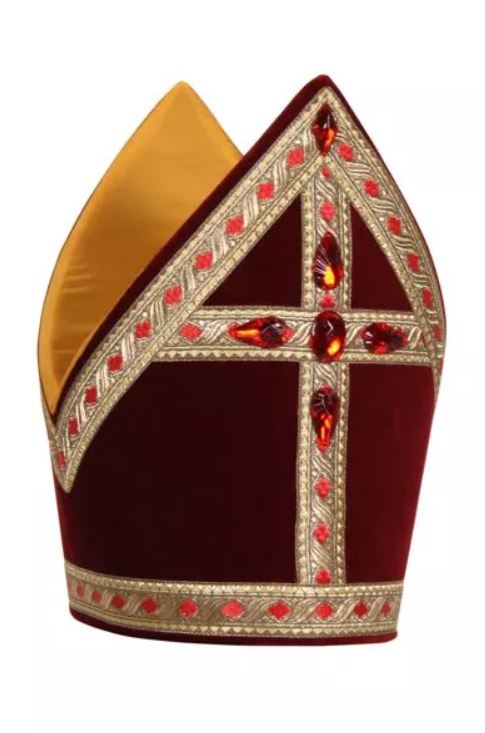 Kokermijter donkerrood