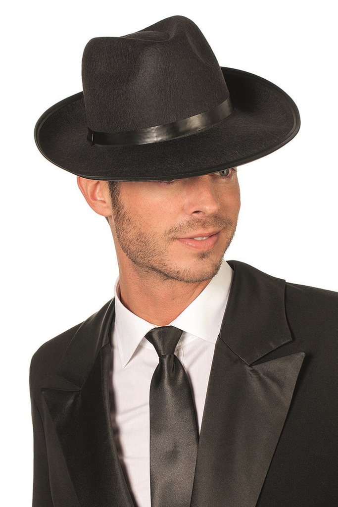 Maffiahoed vilt zwart