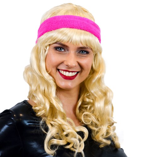 Zweetband fluo roze