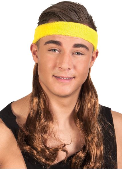 Zweetband met bruin haar