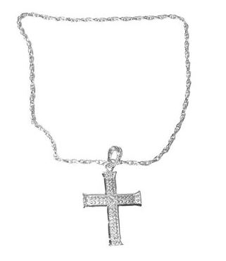 ketting kruis zilver
