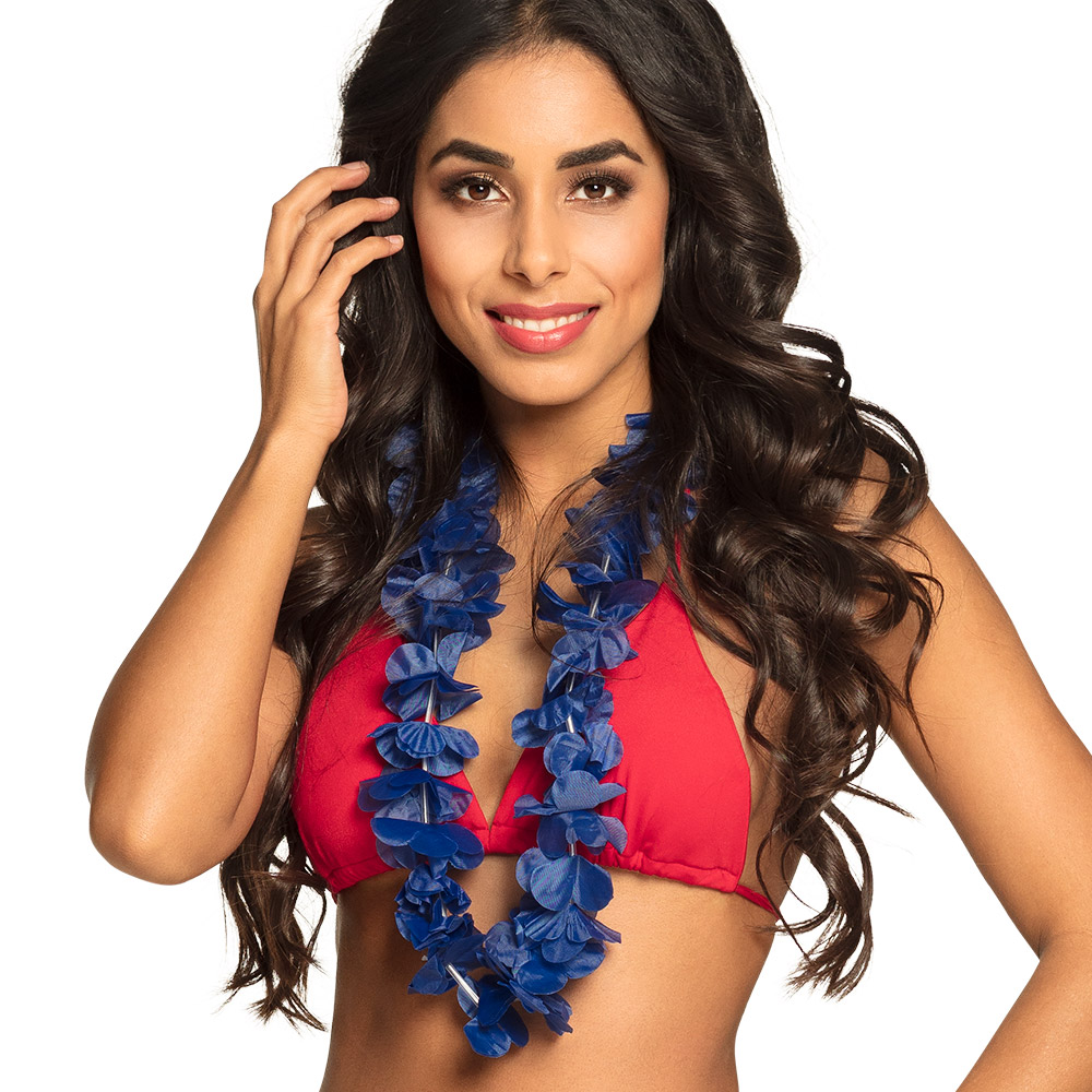 Hawaïkrans blauw