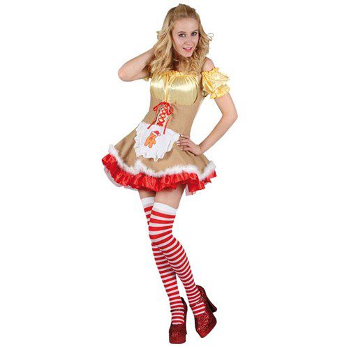 Kerstjurk goud ML