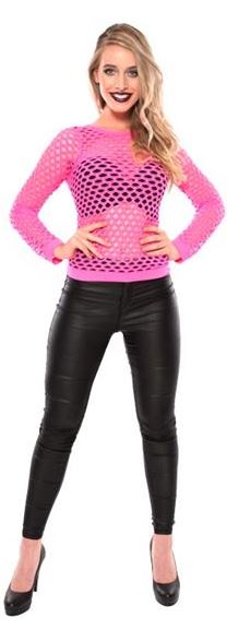 Net trui fluo roze