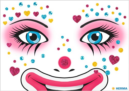 Face jewel Clown Annie