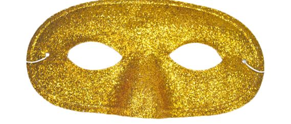 Oogmasker glitter goud
