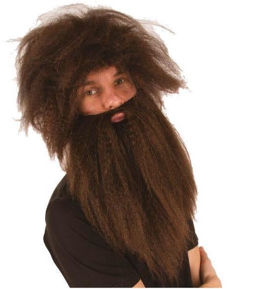 Pruik en Baard Holbewoner bruin