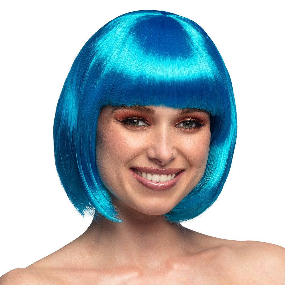 Pruik Carré turquoise