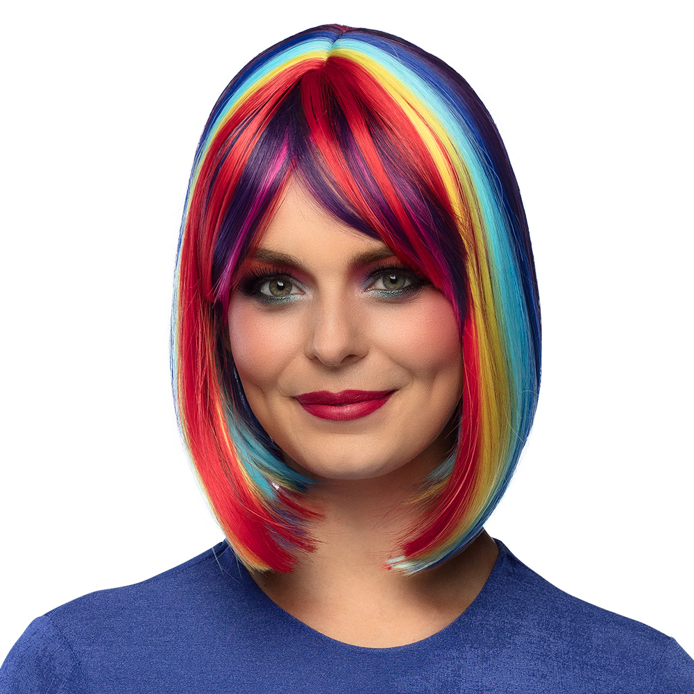 Pruik Carré regenboog