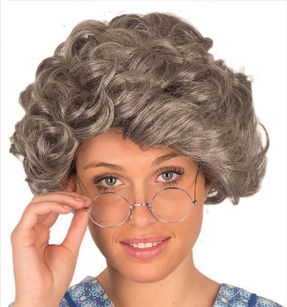 Pruik Oma krullen