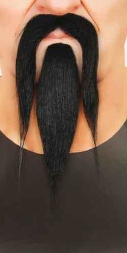 Snor en sik Chinees zwart