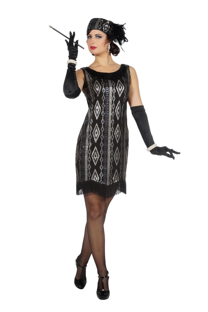 Charleston dame zilver vierkant