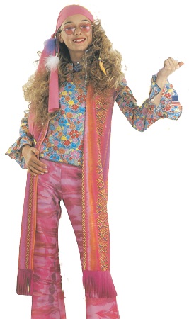 Hippiedame roze