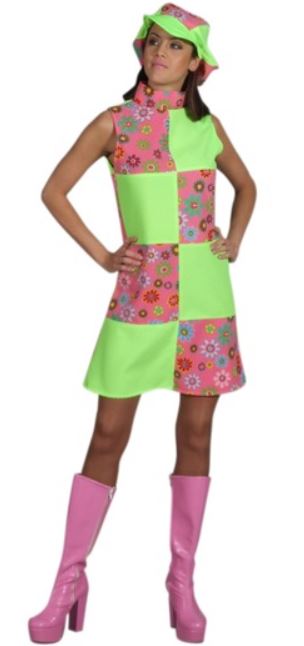 60s dame fluo groen