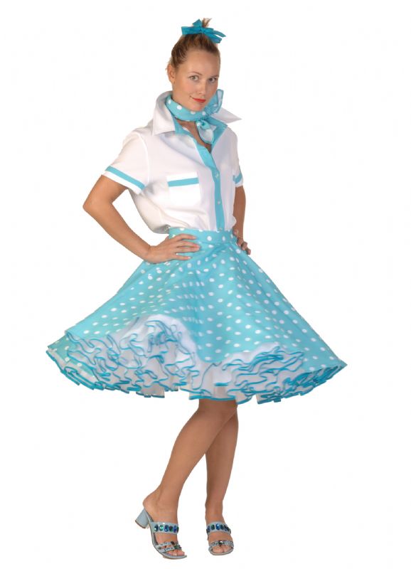 Rock en Roll dame blauw