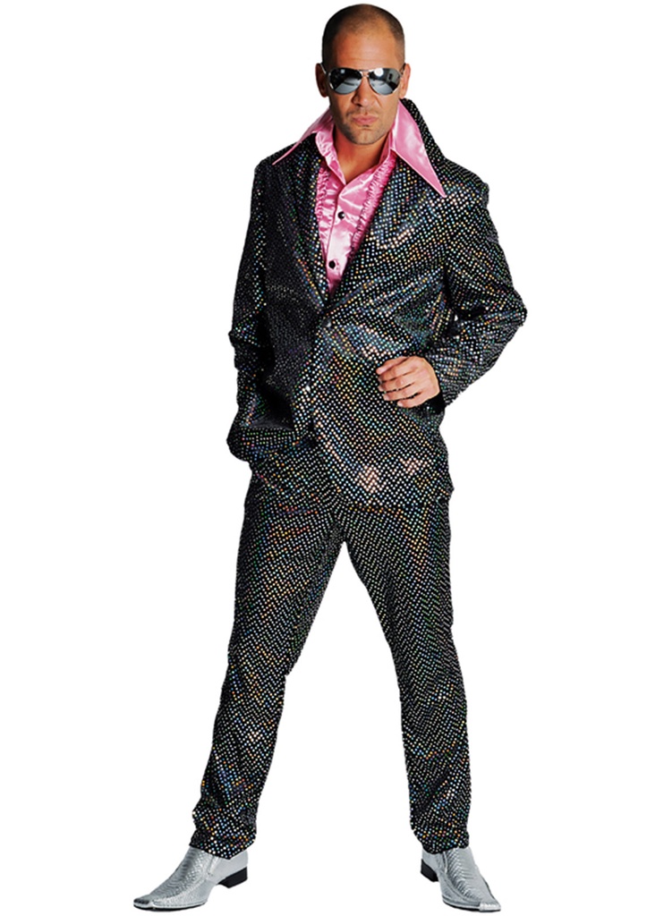 Kostuum zwart met paillet