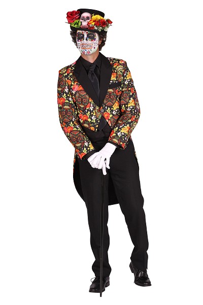 Dia de los Muertos heer zwart skelet