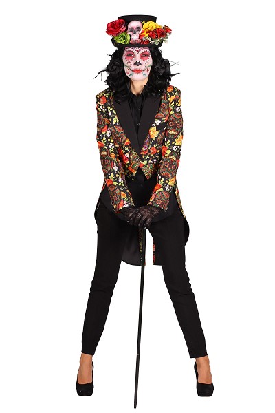 Dia de Muertos dame zwart skelet